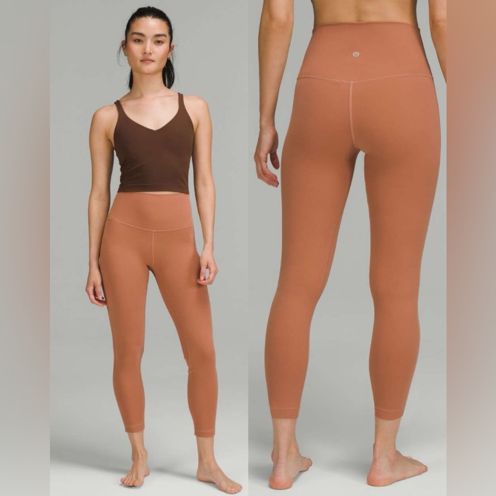 Lululemon Women’s Align High-Rise Pant 25" Double Lined 
Dusty Clay 14 EUC